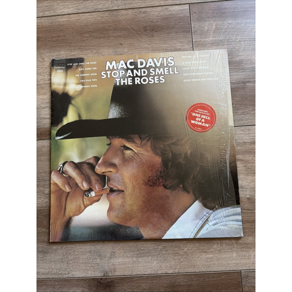 Mac Davis – Stop and Smell the Roses LP Record 1974 Columbia Country 33 RPM VG+